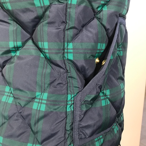 *NWT* J. CREW Plaid Print Quilted Puffer Vest - Picture 6 of 10